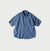 Cotton Linen Dungaree Ocean Short Sleeve Shirt