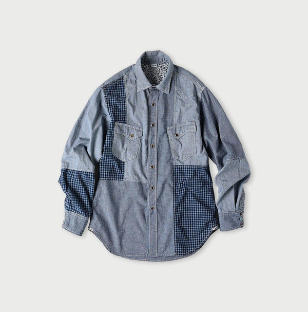 Indigo Patchwork 908 Eastern Shirt (Size 4 & 5)